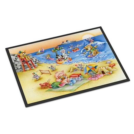 Jensendistributionservices Animals Swimming at the Beach Indoor or Outdoor Mat, 18 x 27 in. MI2557895